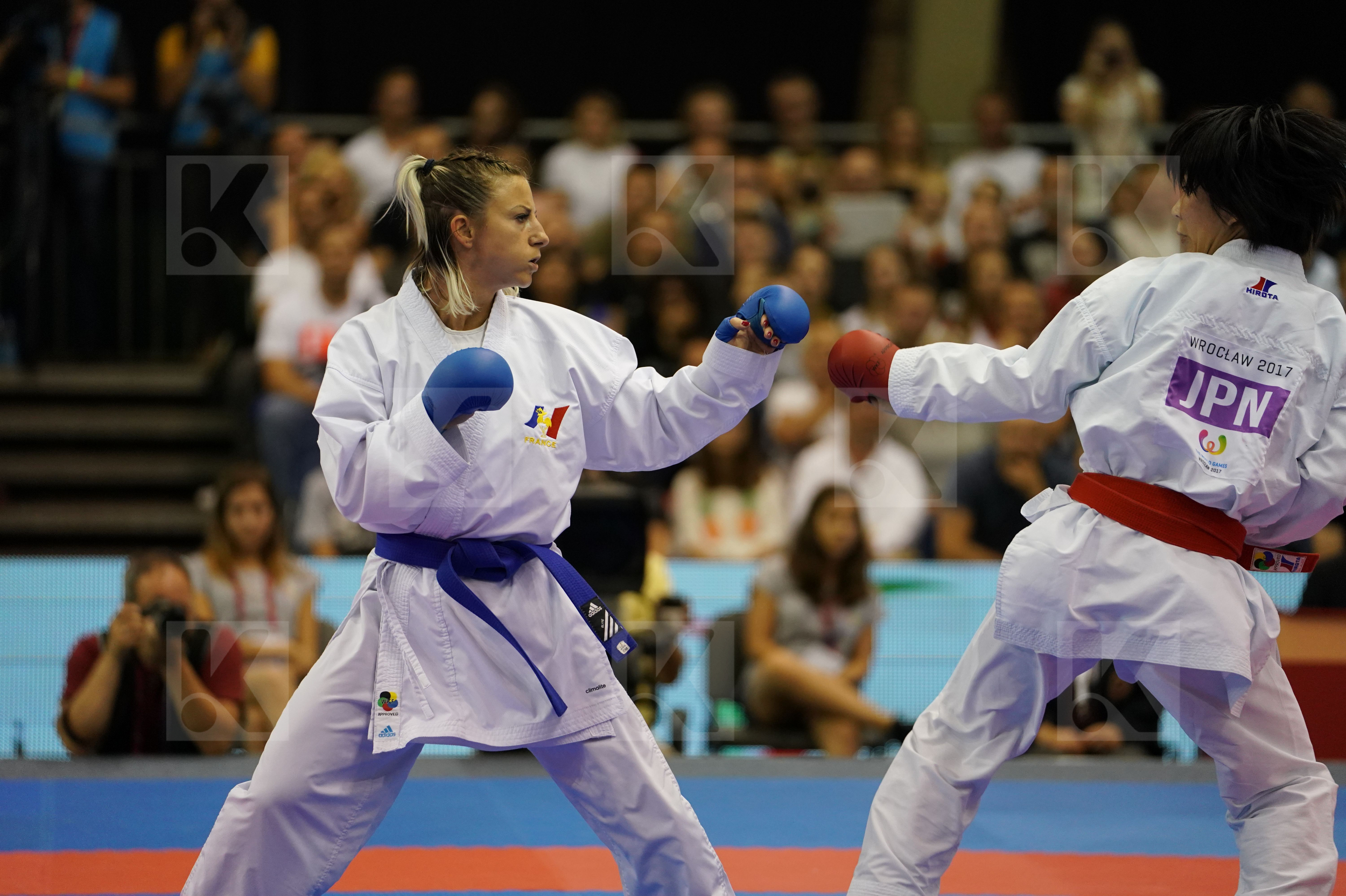Female Kumite -50kg France Gold match Japan Miyahara Miho Recchia Alexandra